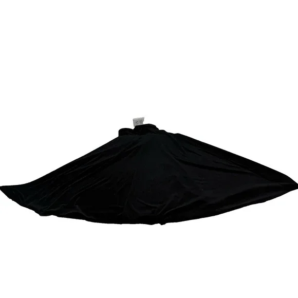 Posh Black Velvet Maxi Gown Dress Boat Neck /Cowl Neck Goth Classy Event Sexy - Picture 9 of 14